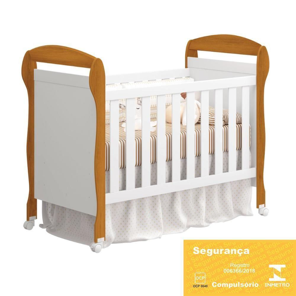 Berço Mini Cama Danny Branco/savana - Reller Móveis Branco/savana