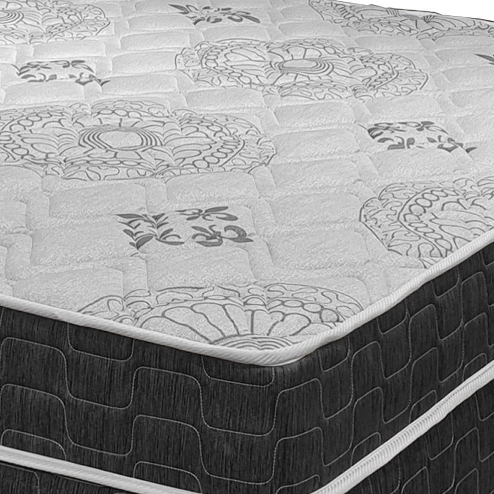 Cama Box Queen Size Preto + Colchão San Francisco D33 158cm Preto