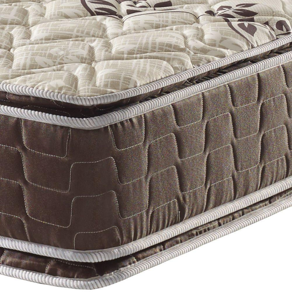 Colchão Queen Orleans Espuma D70-d28 Dupla Face Pillow Top Marrom