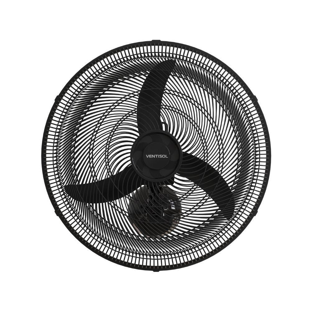 Ventilador De Parede Ventisol Oscilante New 50cm Preto 127v