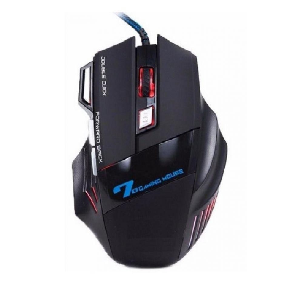 Mouse Gamer Black X7 Optico Usb 2400dpi com 7 Botões e