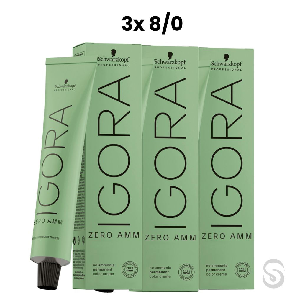 Igora Zero Amm 3x8/0 Louro Claro 60 ml