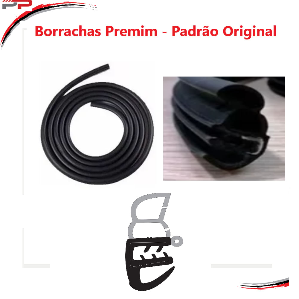 Borracha Porta Aba Larga Corsa Celta Prisma Todos Premium 4m