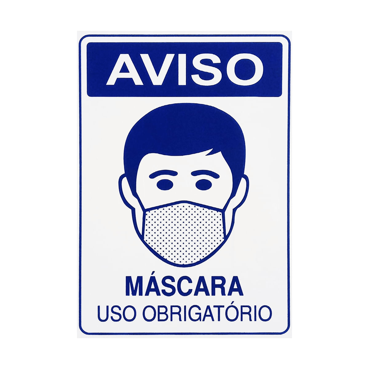 Placa De Sinalização Aviso Máscara Uso Obrigatório 20x30 Acesso - P-37/4 F9e