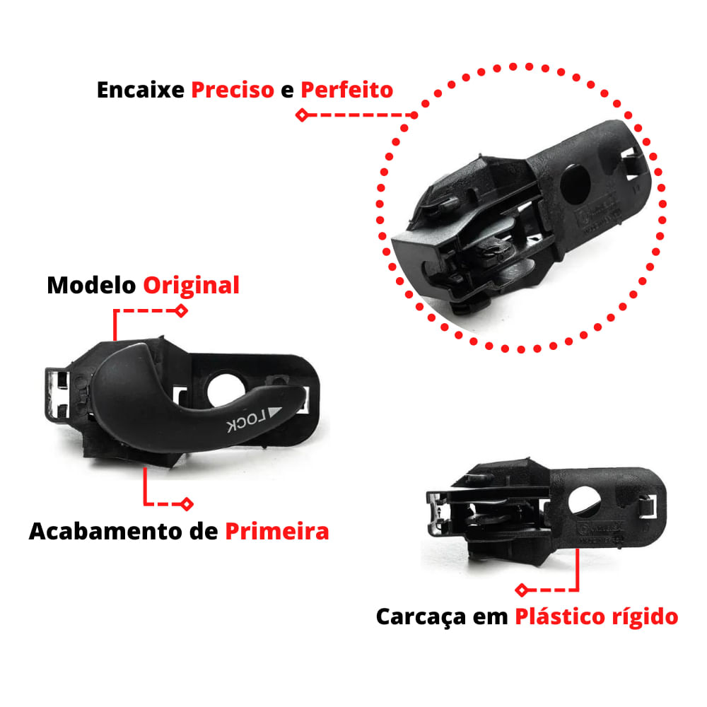 Maçaneta Interna Gatilho Puxador Direito Strada 1996 A 2007