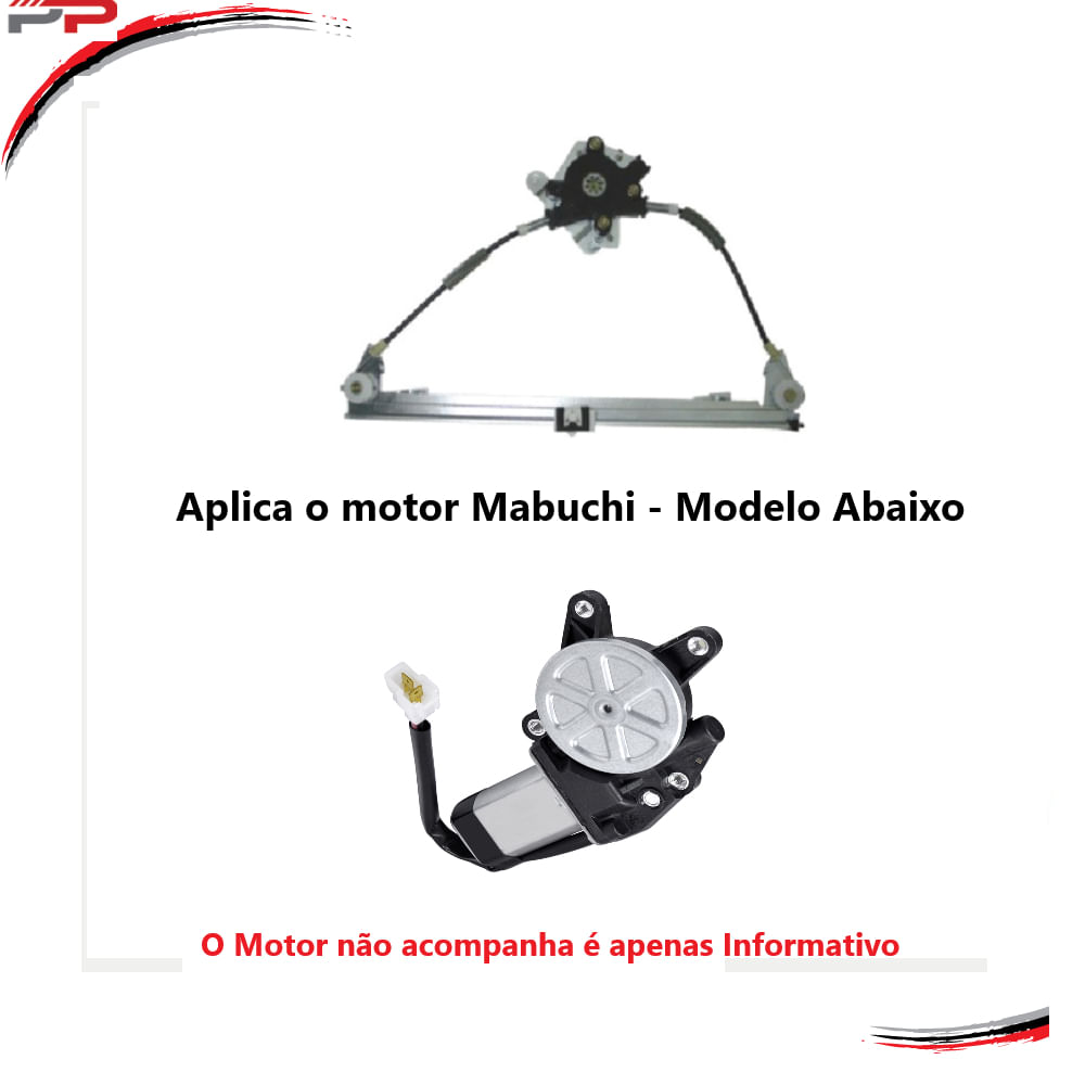 Máquina Vidro Elétrico S/Motor Esquerda Clio 99-16 2pt - Mab