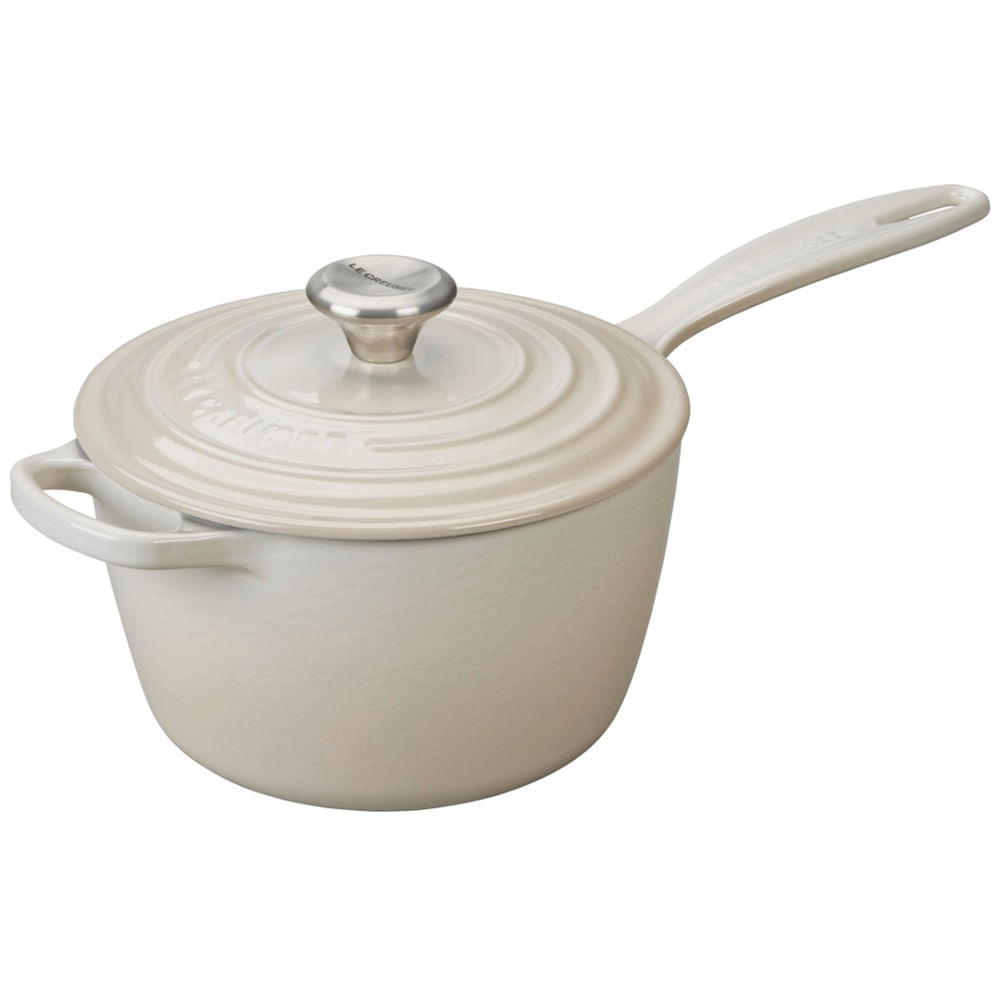 PANELA MOLHEIRA LE CREUSET 18CM 2,2L SIGNATURE FERRO ESMALTADO - Meringue