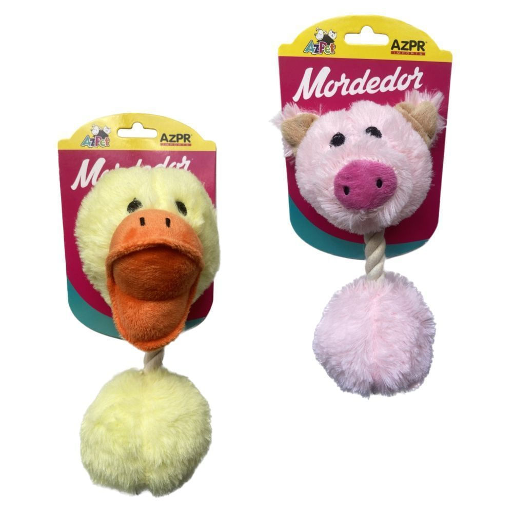 Mordedor Pet Pelúcia Animais Corda 25 Cm Cor Sortida Azpr