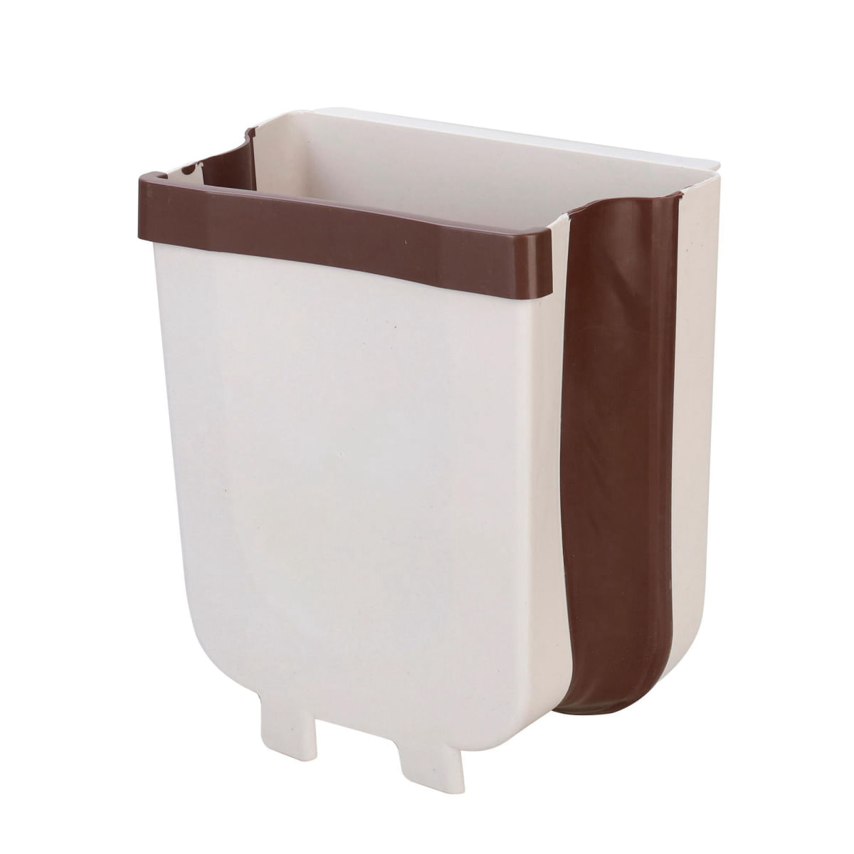 Lixeira de Plástico Retrátil Branco Dolce Home