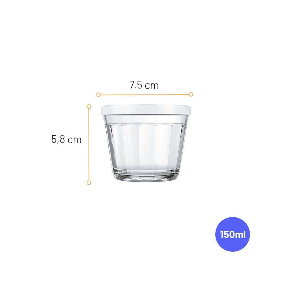 Tigela Redonda Americano C/Tampa 150 ml Nadir Figueiredo 4210/223