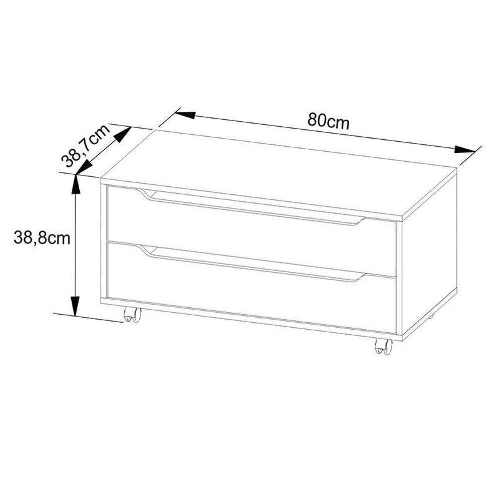 Balcão Gabinete Para Banheiro Bn3643 Mármore Lunar - Tecnomobili