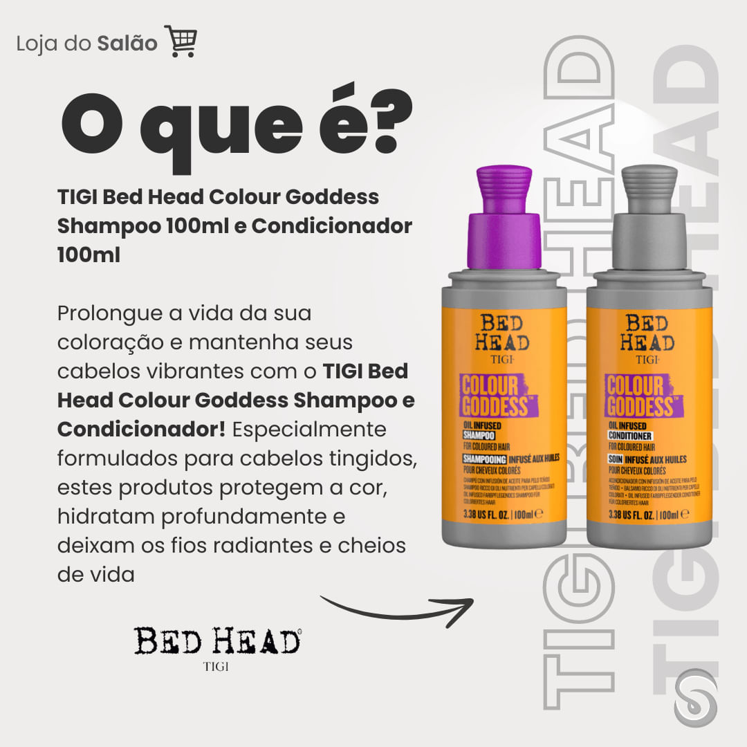 TIGI Bed Head Colour Goddess Shampoo 100ml e Condicionador 100ml