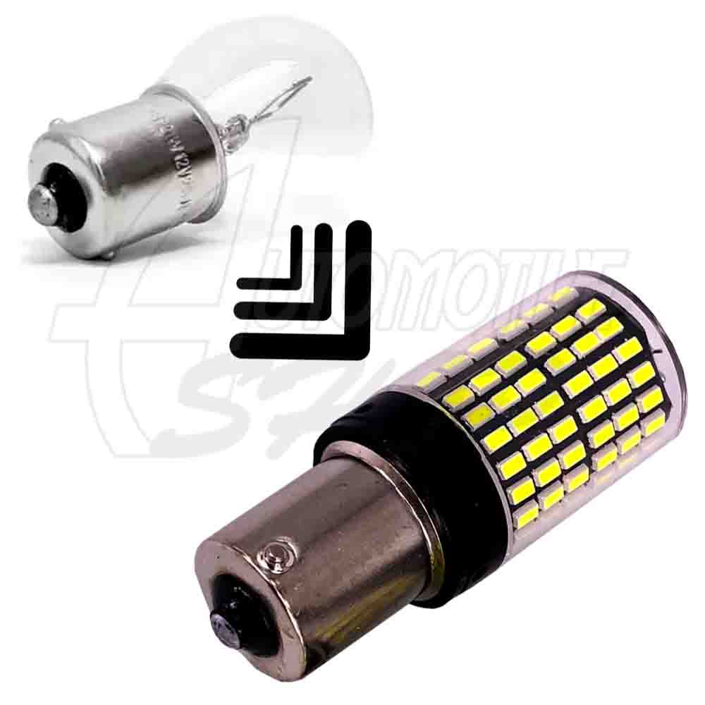 Lâmpada 1156 Um Polo 144 leds smd Super Branco 360o Un