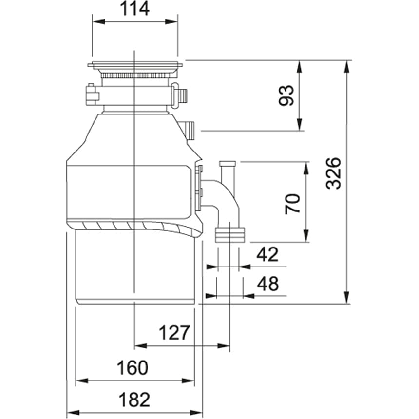 TRITURADOR DE RESÍDUOS FRANKE MOD. 55 1/2HP 13884 220V