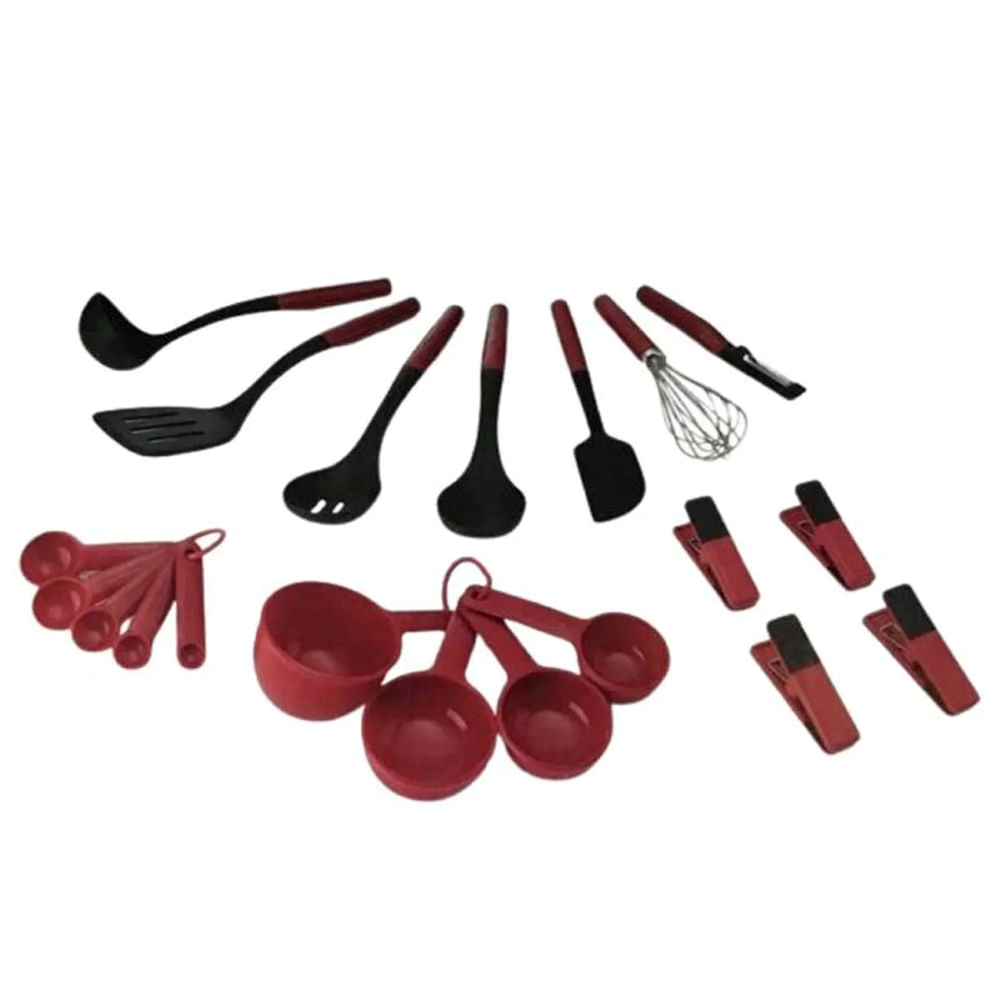 CONJUNTO KITCHENAID 20 PEÇAS PARA COZINHA VERMELHO KQG494BXERG