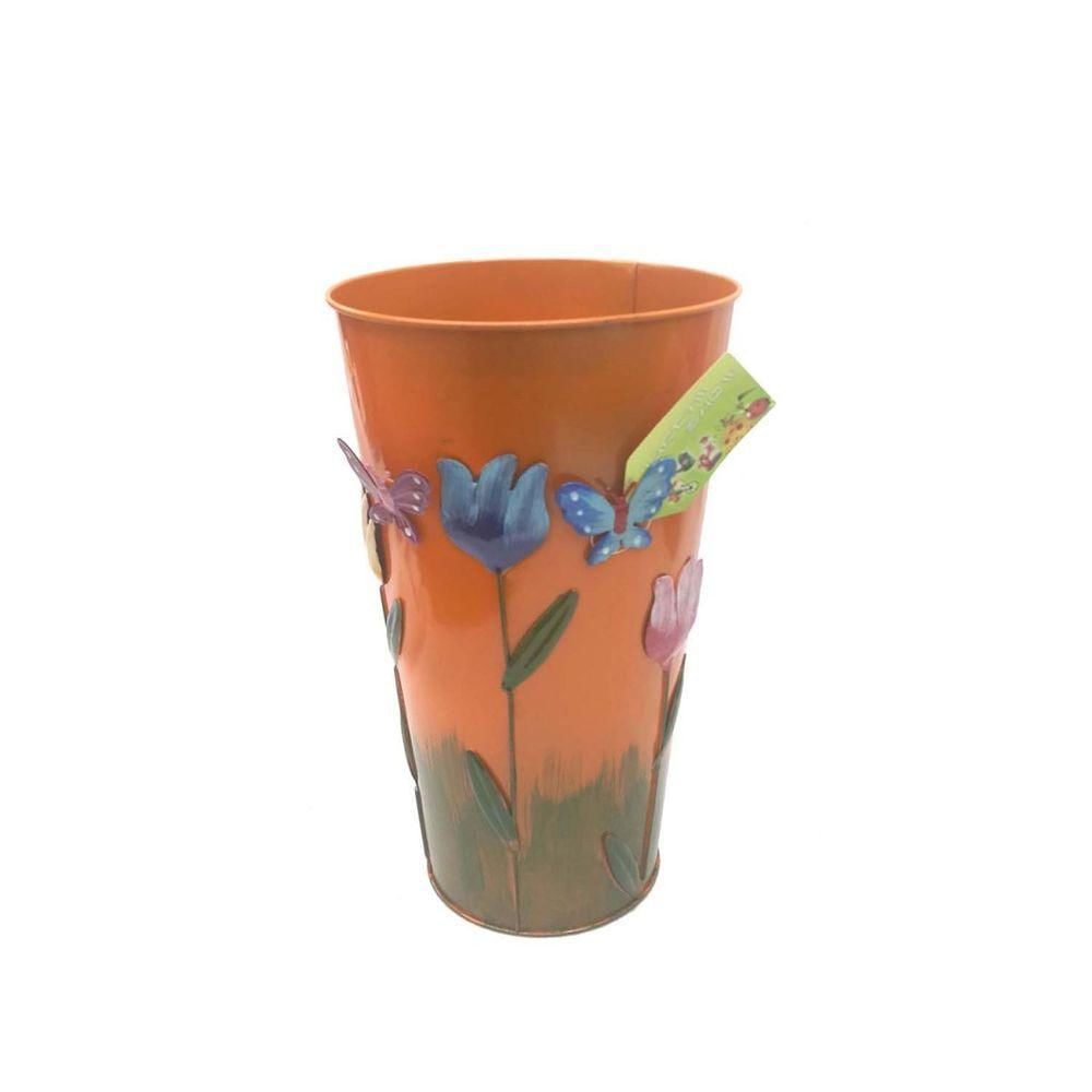 Vaso Metal Enfeite Jardim Quintal Varanda Passaro Flor