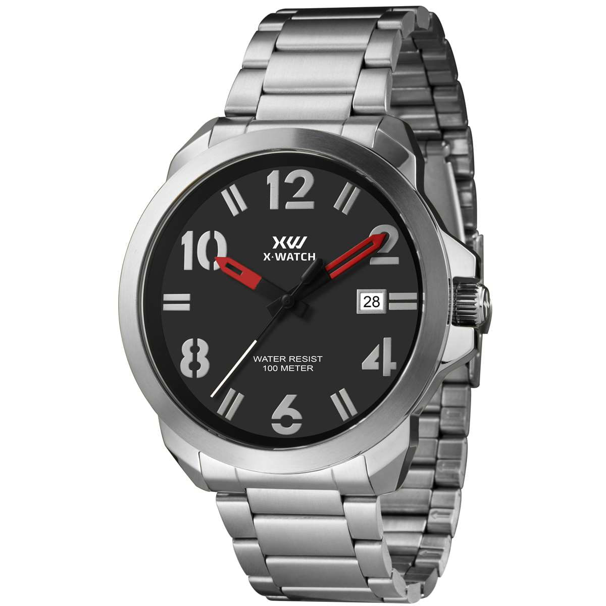 Relógio X-Watch Masculino Ref:Xmss1055 P2sx Esportivo Prateado