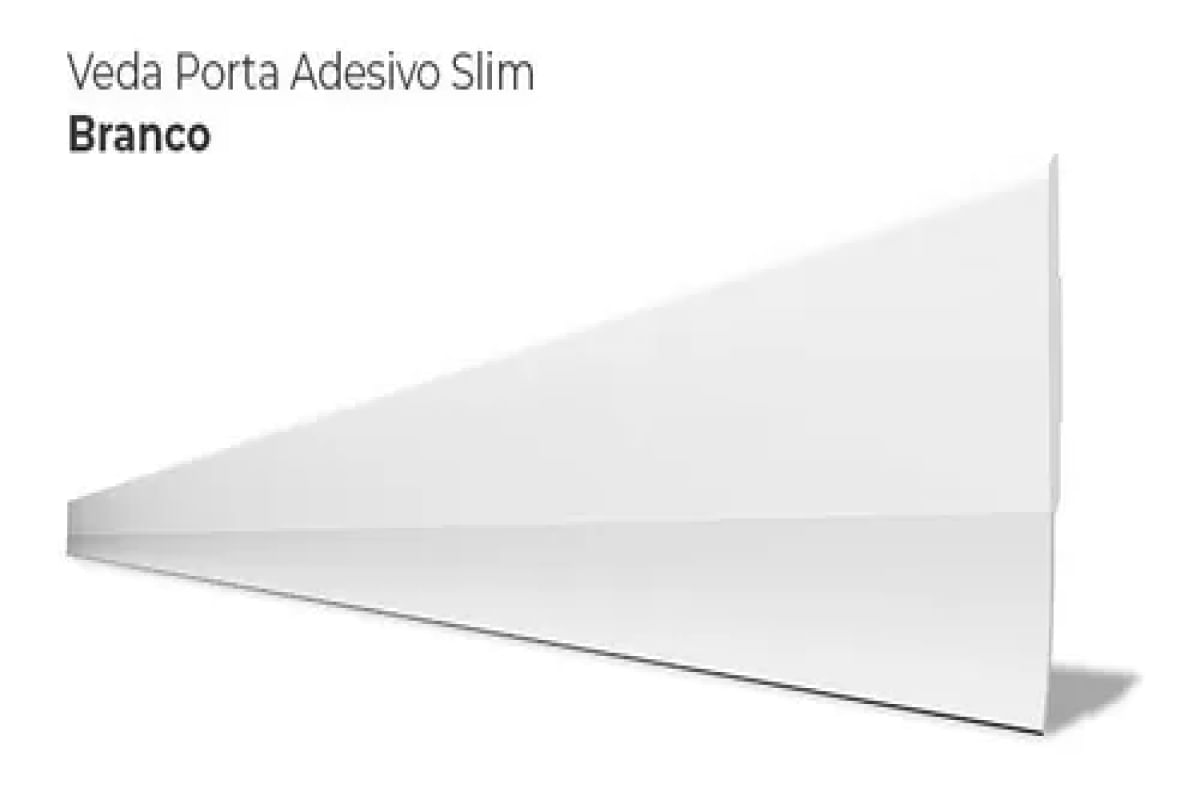 Veda Porta Adesivo - Slim - Branco - 100 cm