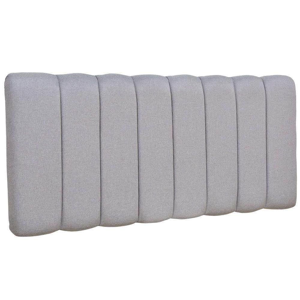 Cabeceira Cama Box Painel Casal 140 cm Dubai W01 Linho Cinza Escuro - Lyam Decor