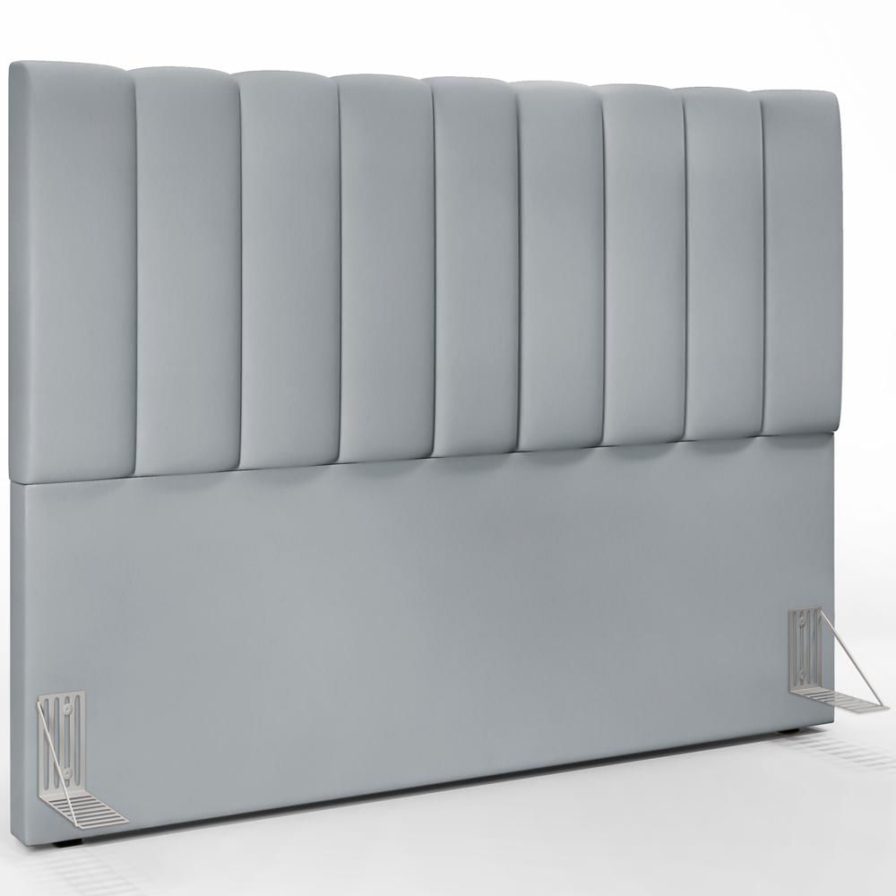 Cabeceira Cama Box Casal Queen 160 cm Dália W01 Suede Cinza - Lyam Decor