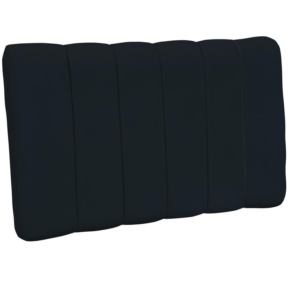 Cabeceira Cama Box Painel Solteiro 100 cm Dubai W01 Suede Preto - Lyam Decor