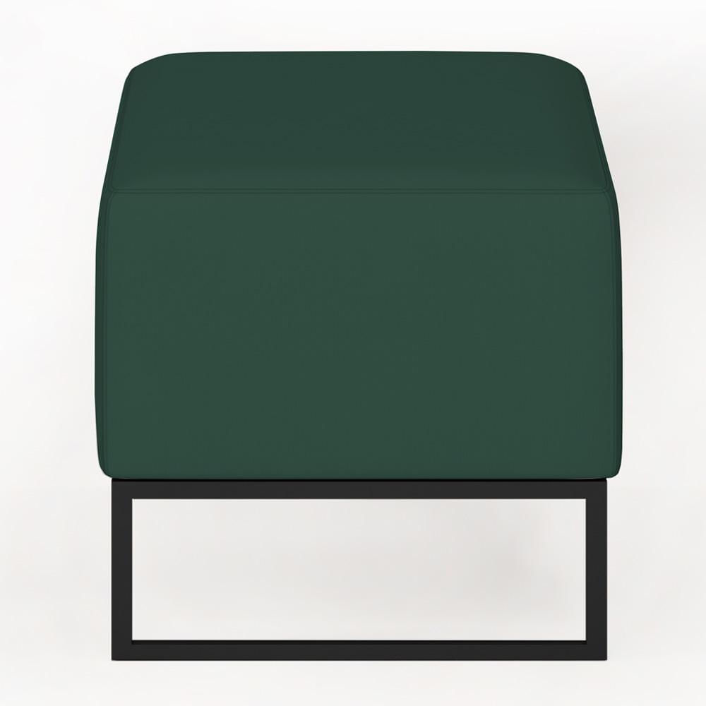 Kit 02 Puffs Decorativo Para Sala de Estar Cléo W01 Base Ferro 90 cm Suede Verde Musgo - Lyam Decor