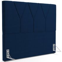 Cabeceira Cama Box Casal Queen 160 cm Aurora W01 Suede Azul Marinho - Lyam Decor