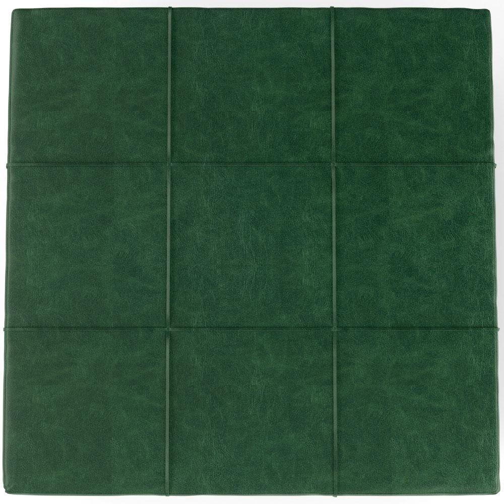 Puff Decorativo Para Sala de Estar Quadrado Milano 90x90cm W01 Facto Verde Musgo - Lyam Decor