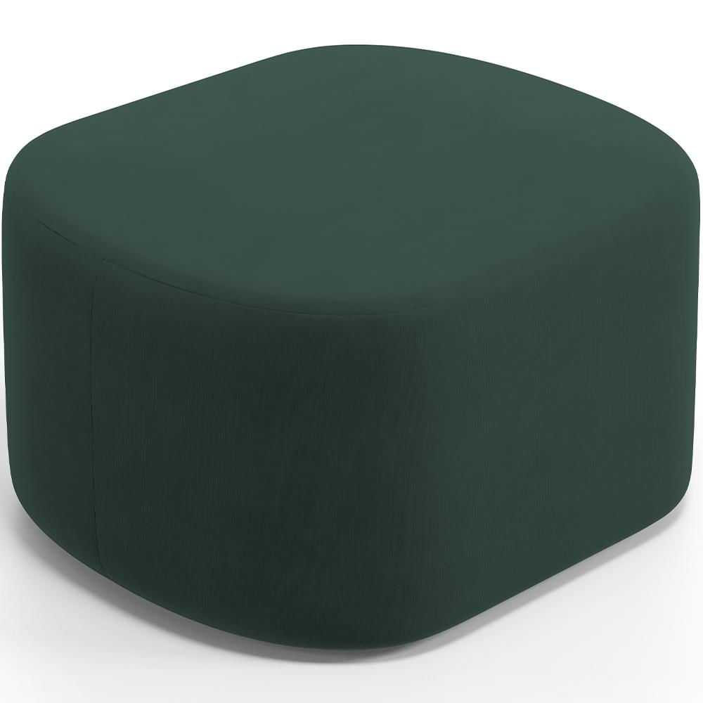 Puff Decorativo Orgânico para Living Quarto 70cm Doha W01 Suede Verde Musgo - Lyam Decor