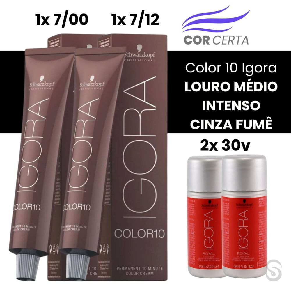 Igora COLOR 10 LOURO MÉDIO INTENSO CINZA FUMÊ