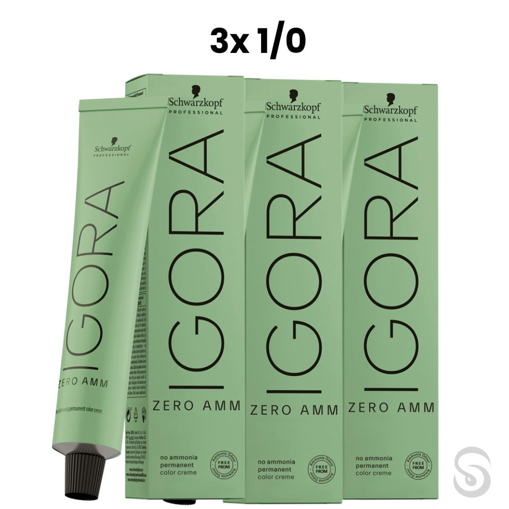 Igora Zero Amm 3x1/0 Preto 60 ml