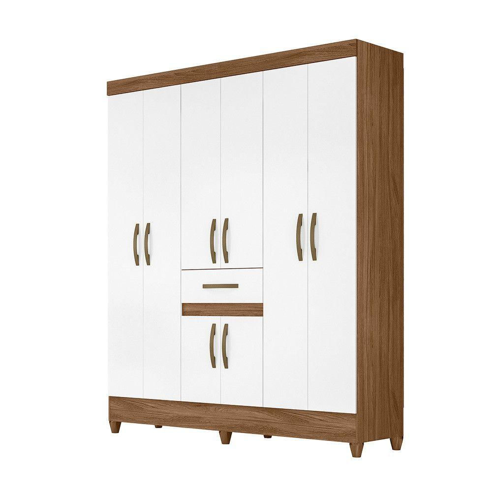 Guarda Roupa 8 Portas Portugal Naturale Branco 835026 Moval