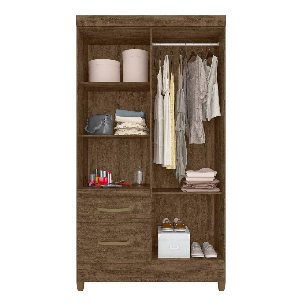 Guarda Roupa 4 Portas Madri Castanho Wood 852331 Moval