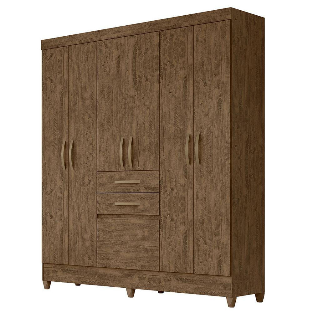 Guarda Roupa 7 Portas New Mafra Castanho Wood 897331 Moval