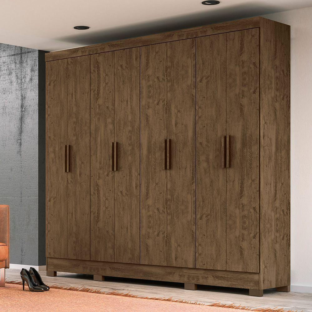 Guarda Roupa 8 Portas Diplomata Castanho Wood 911331 Moval