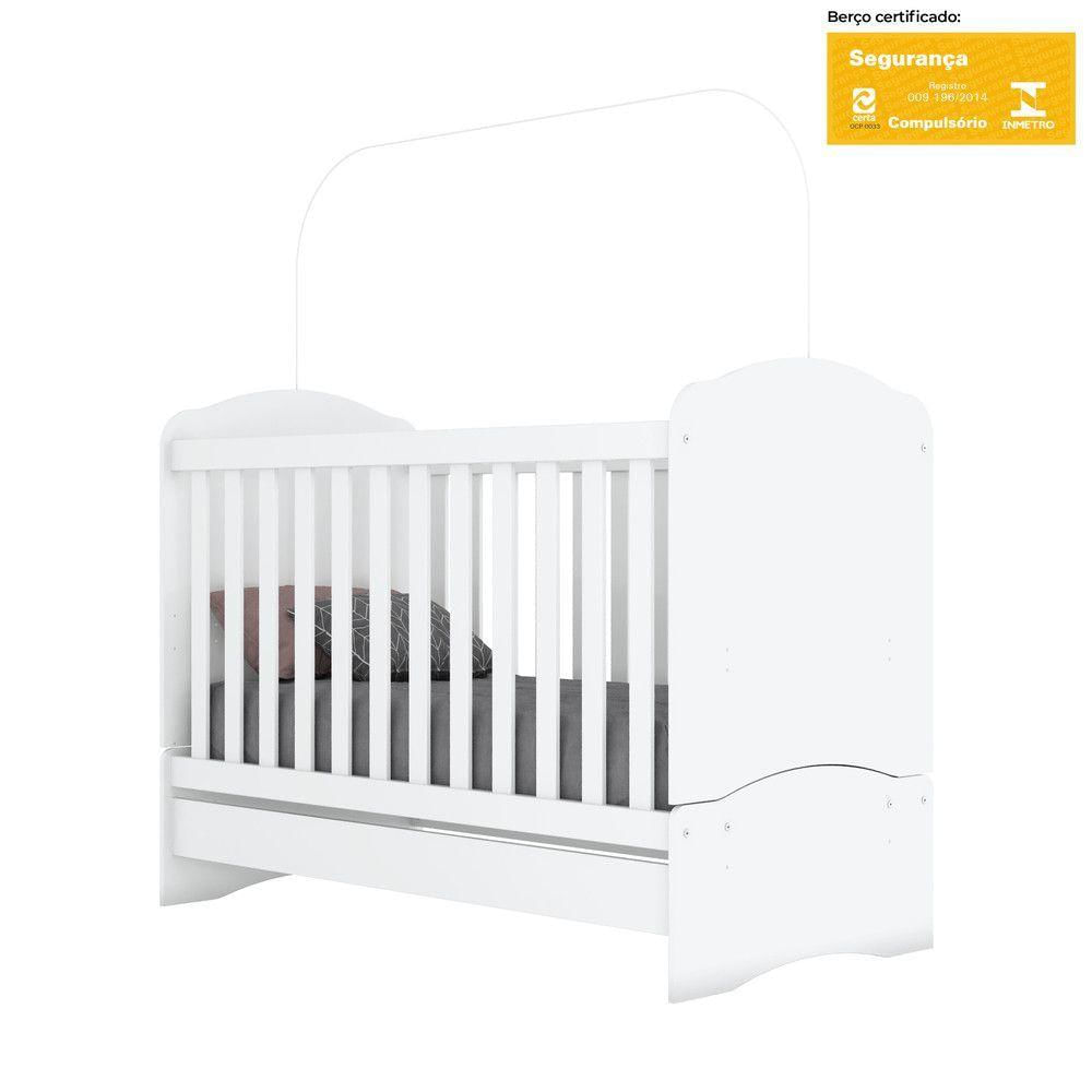 Quarto Infantil Flocos Com Cômoda Casa 812 Branco