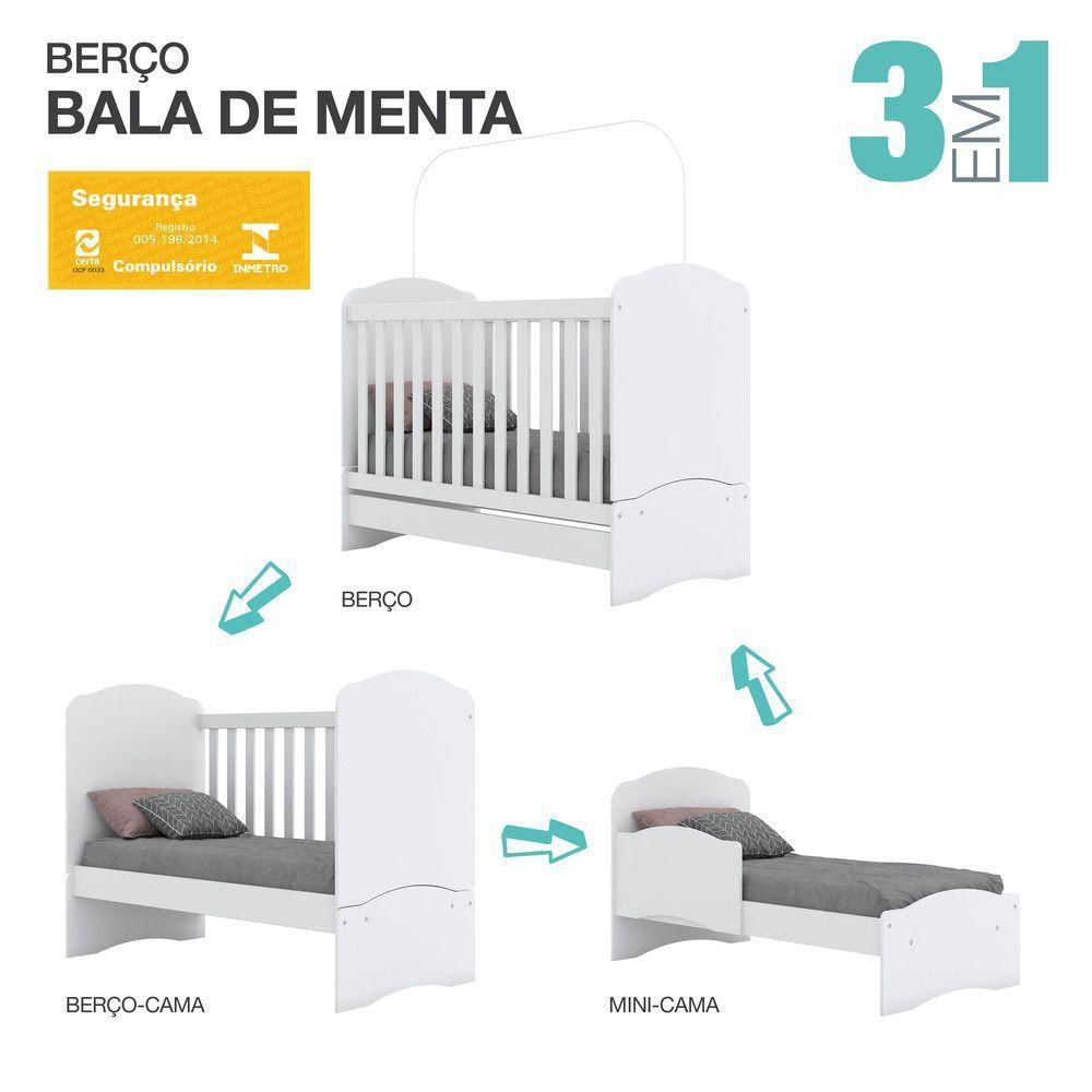 Quarto Infantil Flocos Com Cômoda Casa 812 Branco