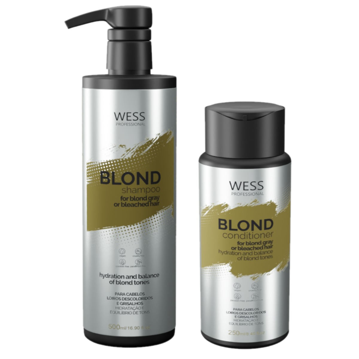 Kit Wess Blond Shampoo 500ml + Condicionador 250ml