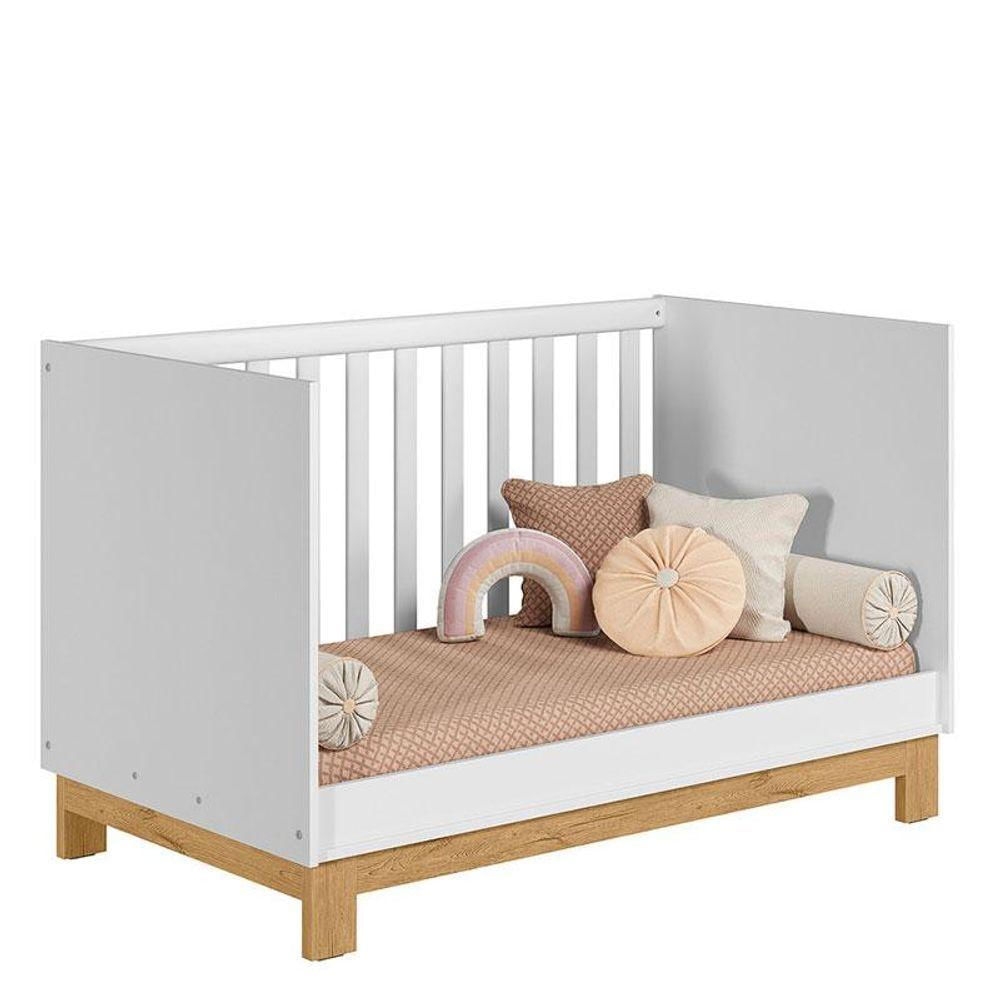 Berço Americano Mini Cama Q Encanto Slim Branco Acetinado - Qmovi