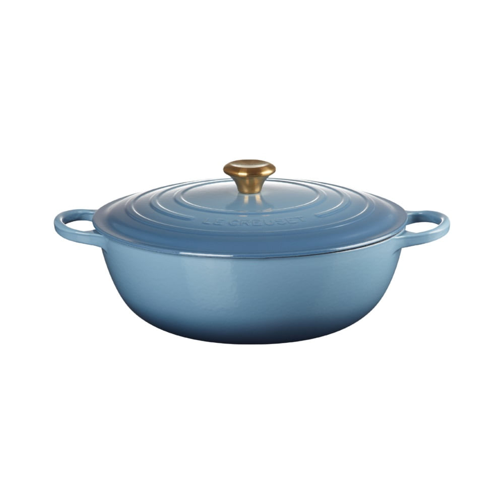 PANELA LE CREUSET MARMITA 32CM AZUL CHAMBRAY EM FERRO FUNDIDO 21114324344441