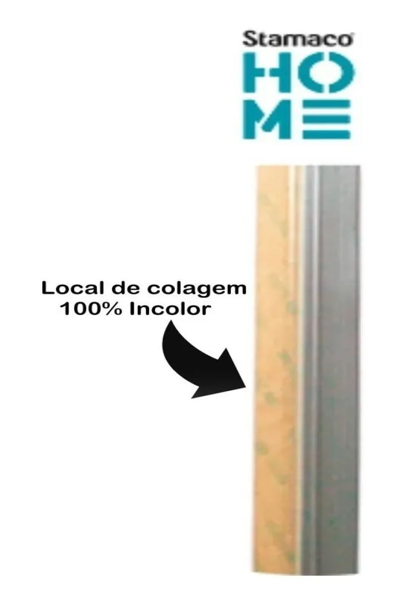 Veda Porta Com Adesivo 3m 80cm Rodo Silicone Incolor Stamaco