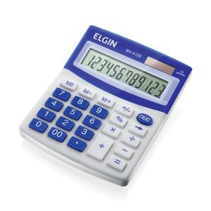 Calculadora de Mesa Elgin Visor com 12 Digitos Azul