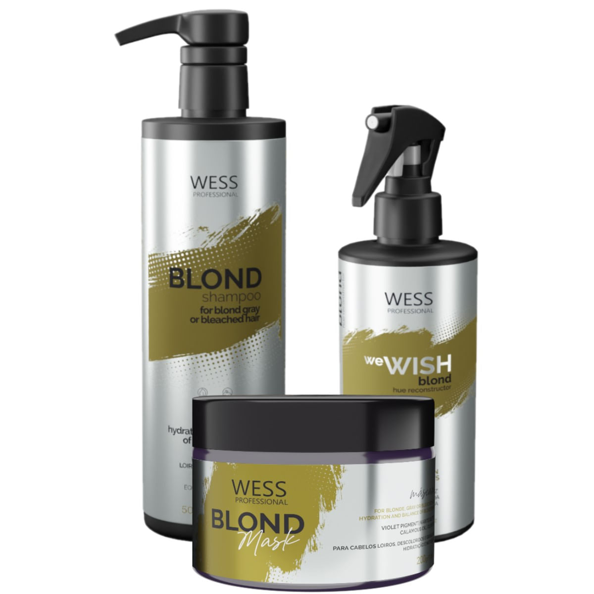 Kit Wess Blond SH 500ml + We Wish M. 260ml + Mask 200ml