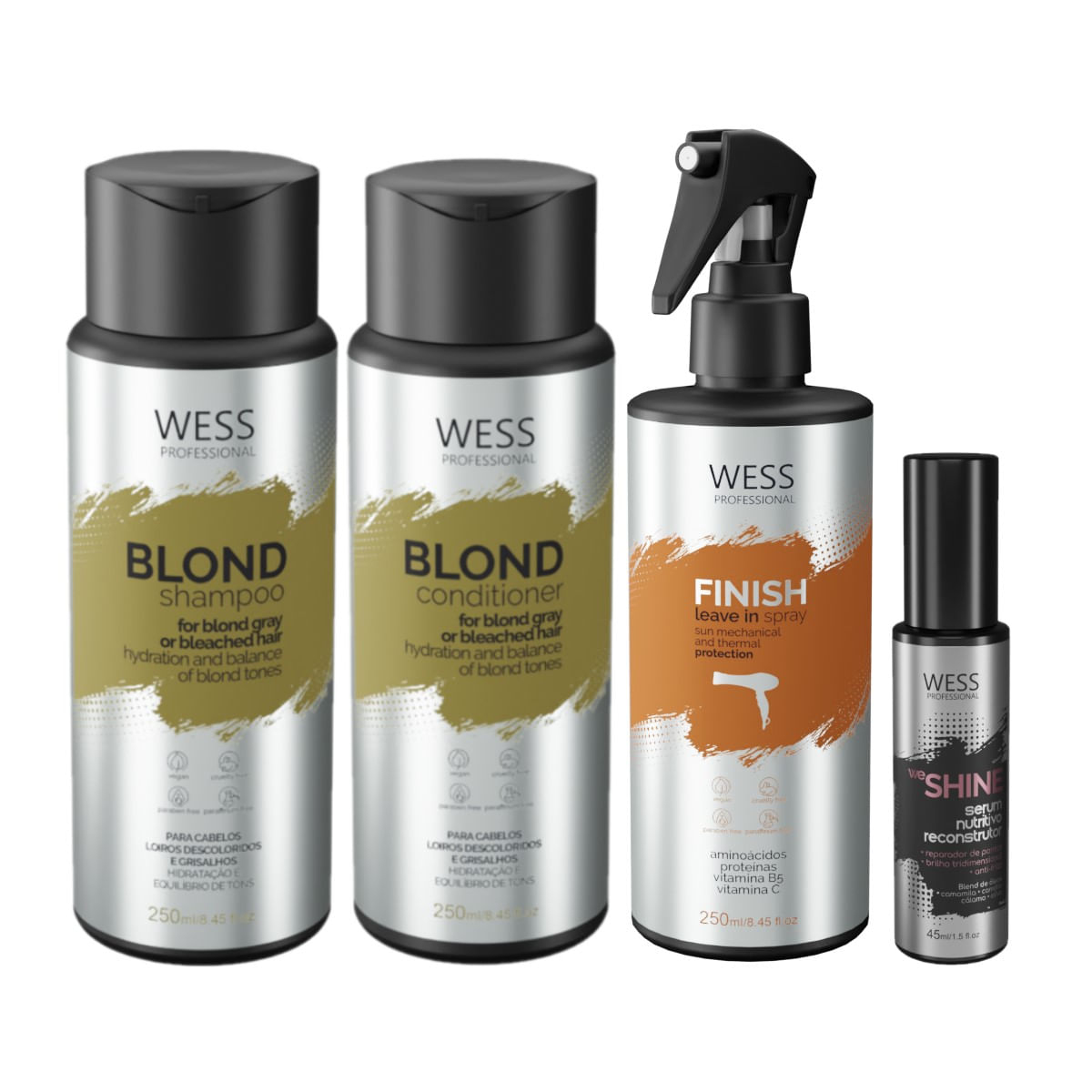 Wess Blond SH 250ml+Cond 250ml+Finish 250ml+WeShine 45ml