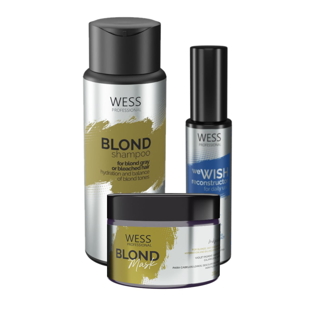 Kit Wess Blond SH 250ml + Mask 200ml + We Wish 50ml