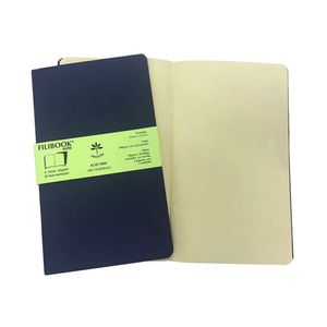 Caderneta Filibook Note sem Pauta Brochura Capa Fléxivel Azul e Marfim 30 Folhas 21x12cm