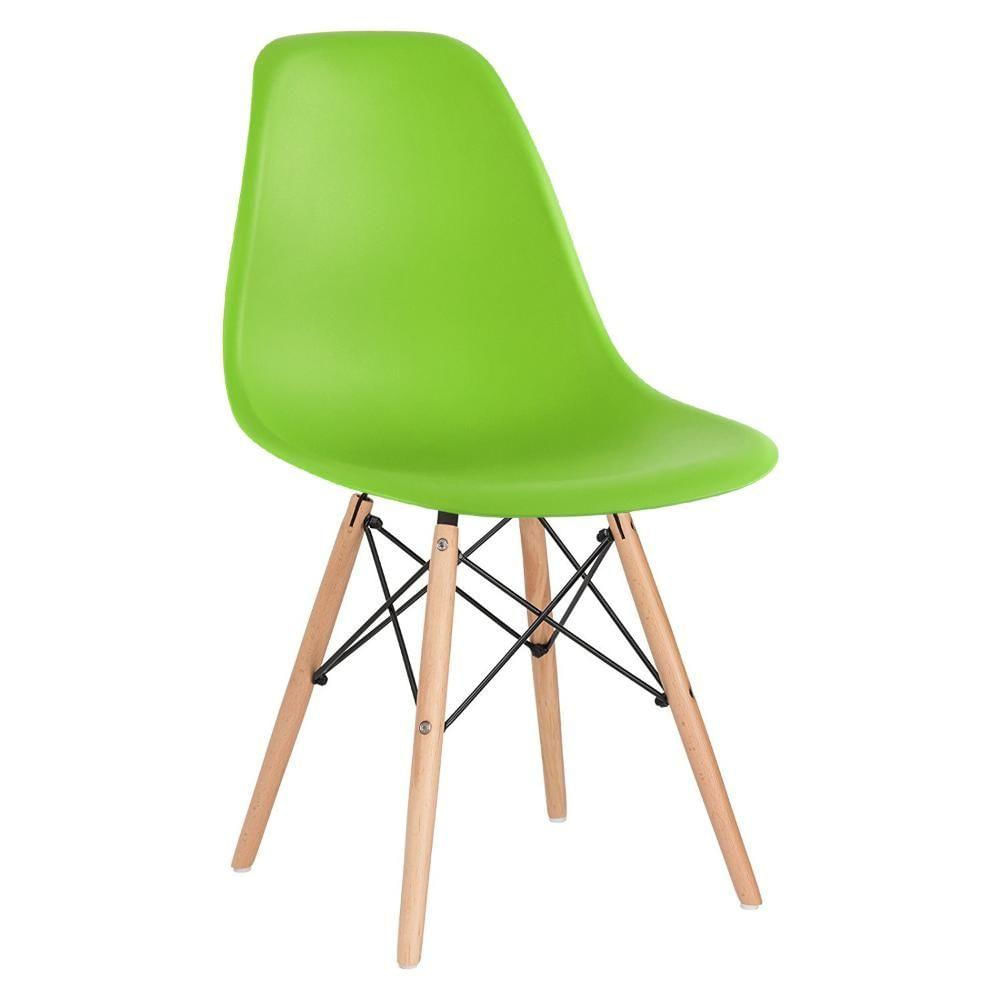 Mesa Redonda Eames 100cm + 2 Cadeiras Verde Claro