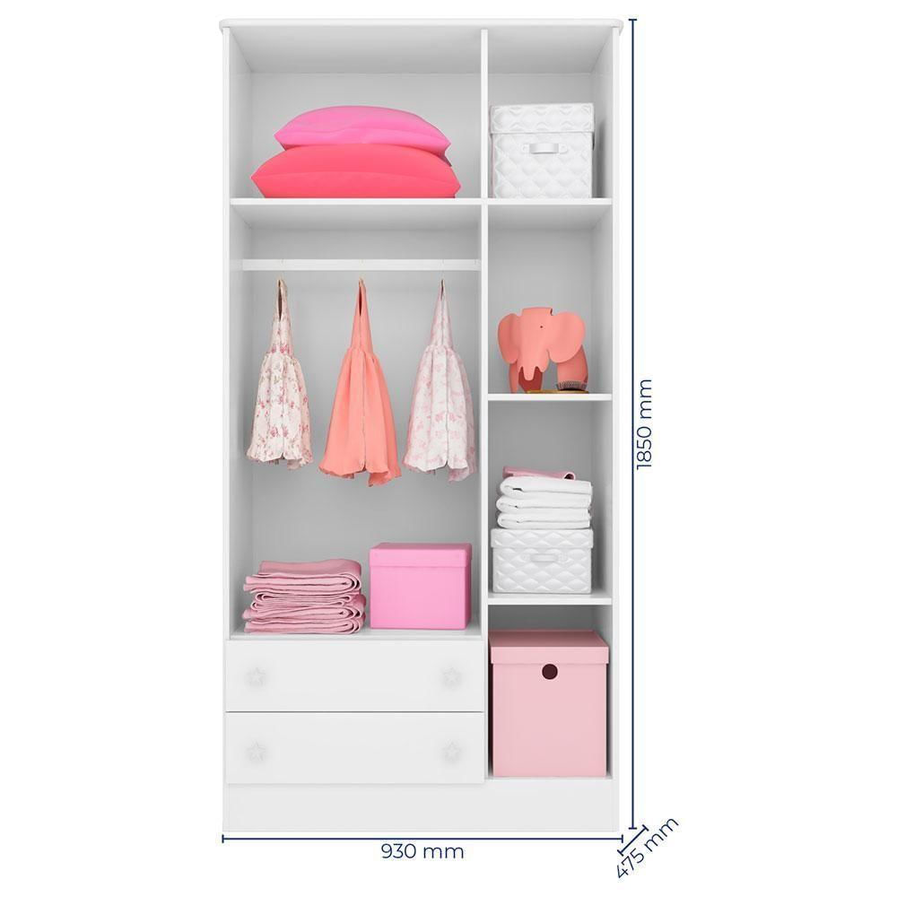 Quarto Infantil Roupeiro Berço Cômoda Branco