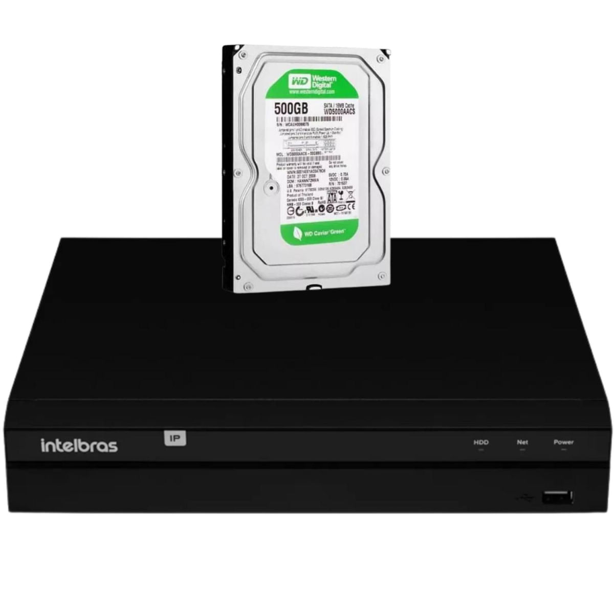 Gravador De Vídeo Ip Nvr 4 CH 4k Nvd 1404 Intelbras 500GB