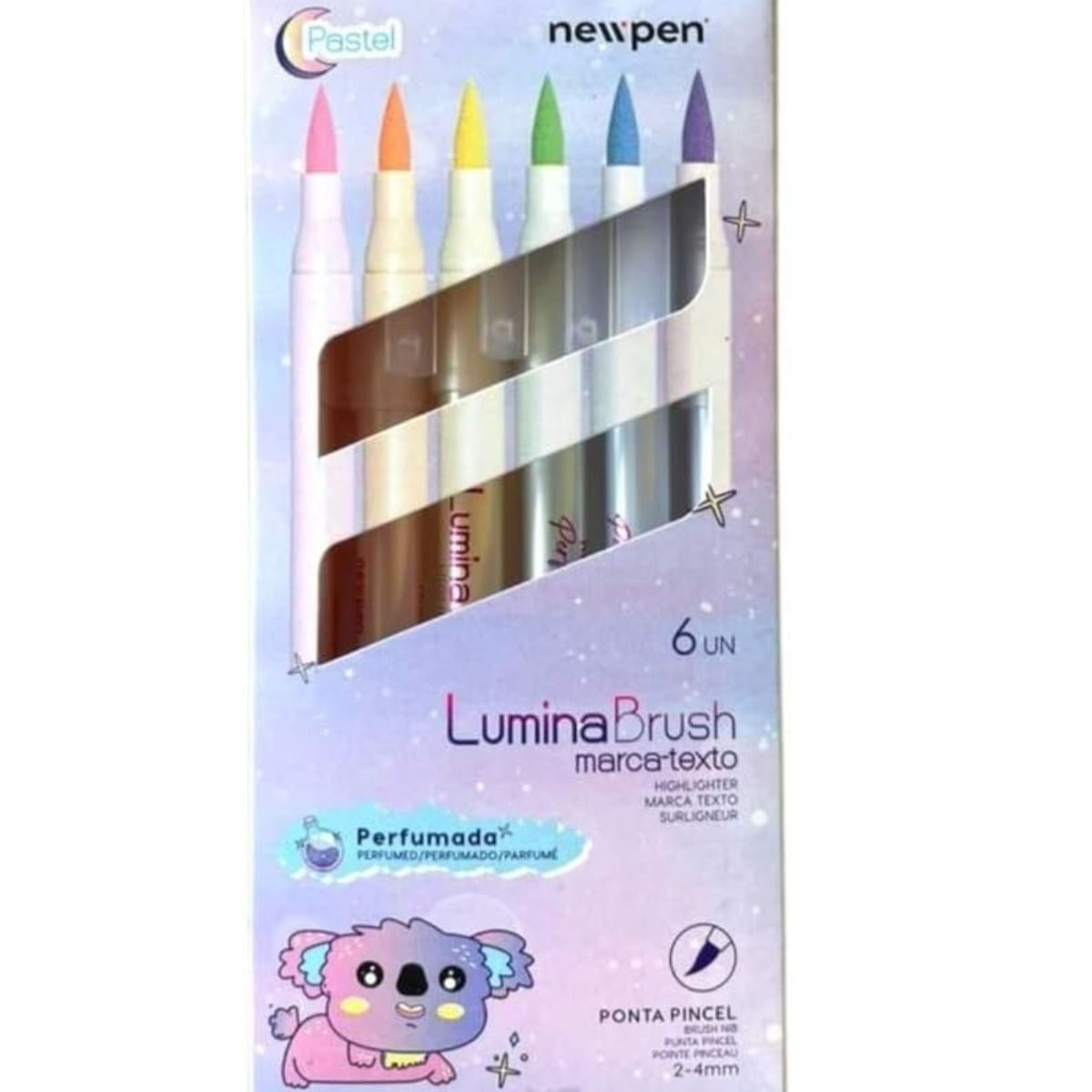 MARCA TEXTO LUMINA BRUSH HIGHLIGHTER -PASTEL - 6 UN - NEWPEN